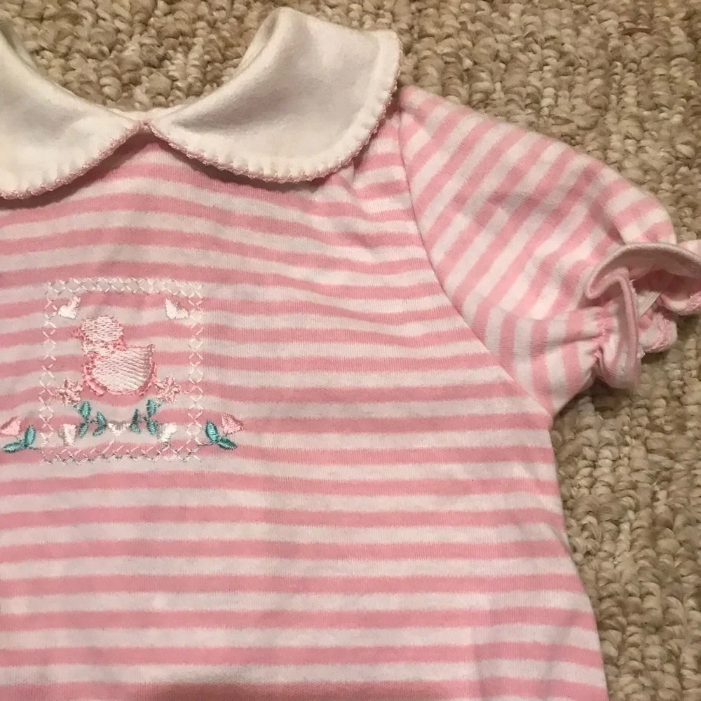 Rare Vintage Peter Pan Collar Pink Romper